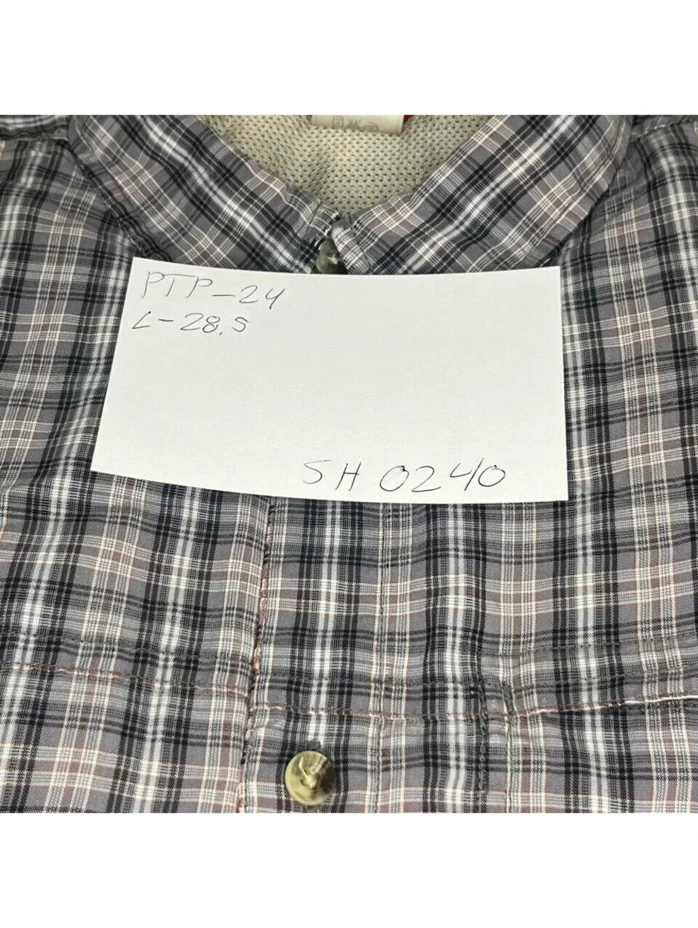 The North Face s XL Grey Plaid Button Down